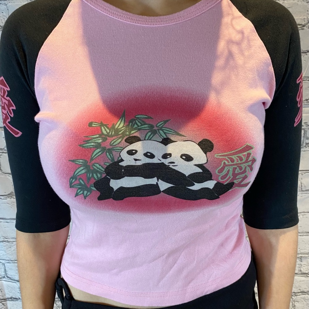Asian character Panda top